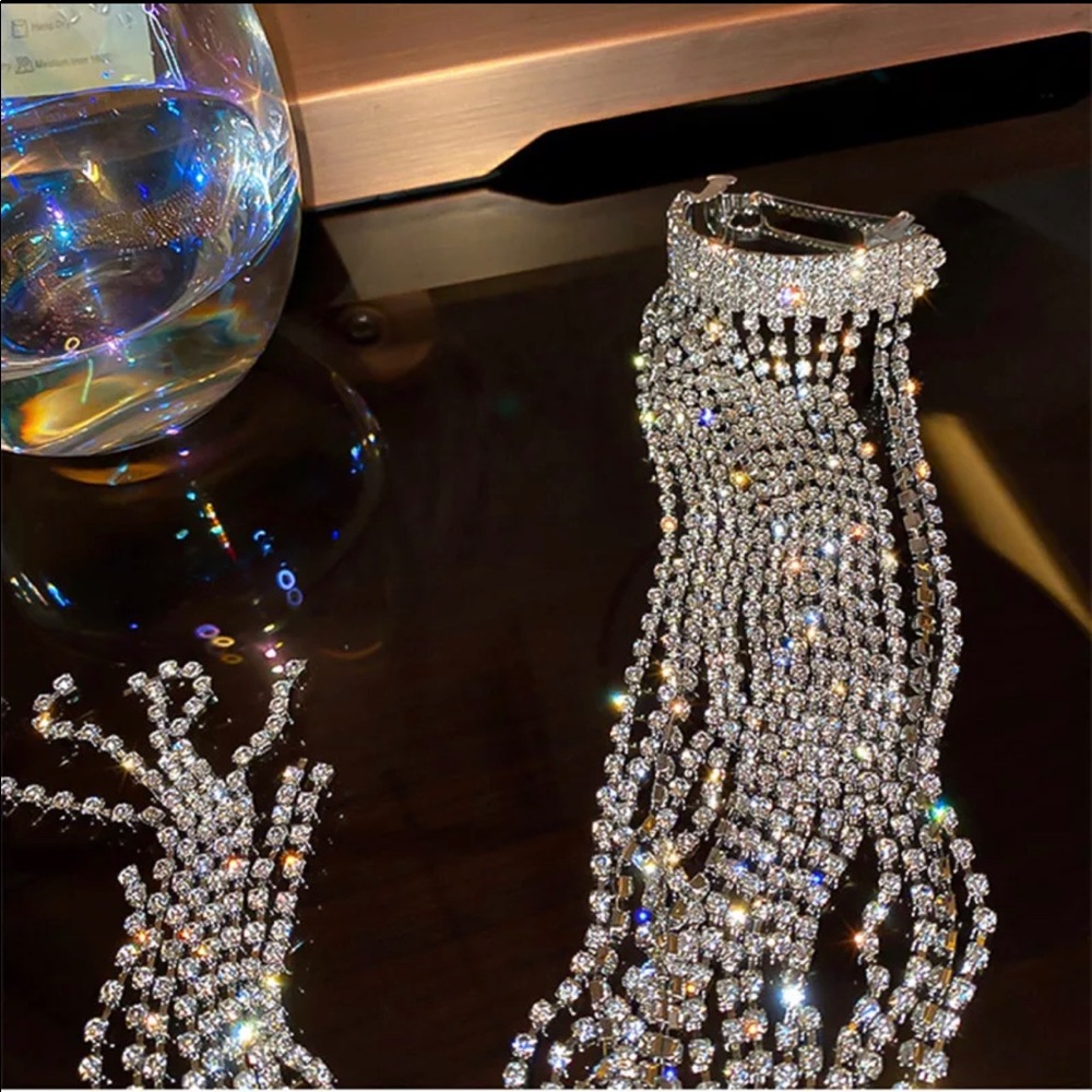 Shine Long Tassel Crystal Hairpin - Picture 3 of 11
